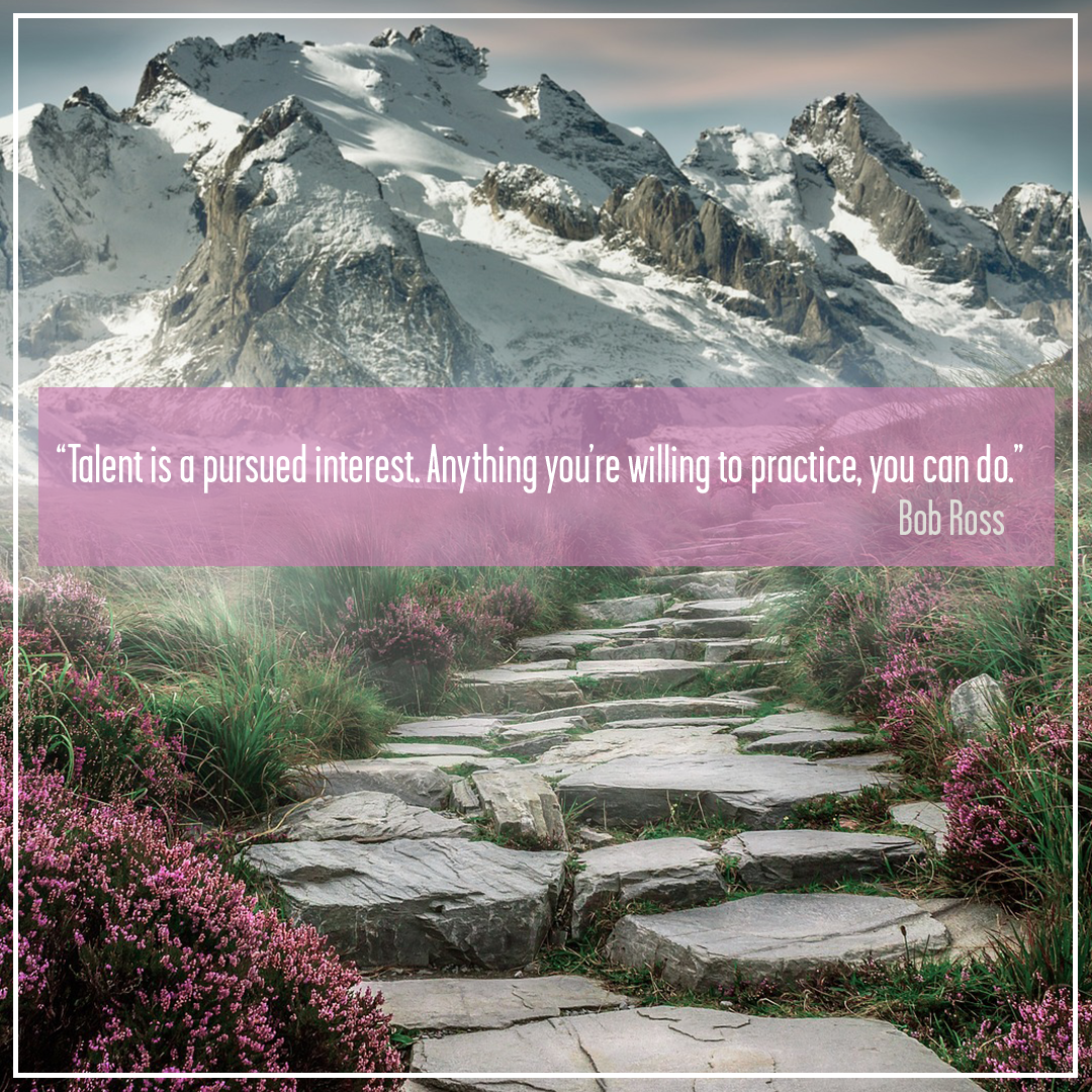 Bob Ross quote on stock photo background with some photo manipulation